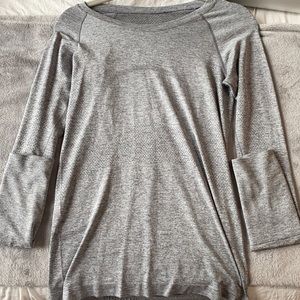 lululemon slate grey long sleeve swiftly tech